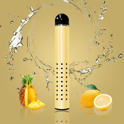 Round 1200 Puffs E Cig Vape Pen Stick Disposable Stainless Steel