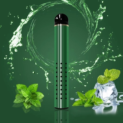 Round 1200 Puffs E Cig Vape Pen Stick Disposable Stainless Steel