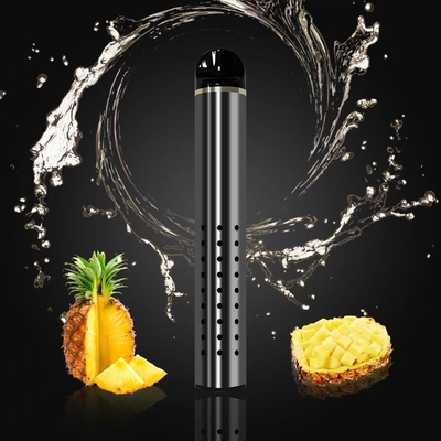 Round 1200 Puffs E Cig Vape Pen Stick Disposable Stainless Steel
