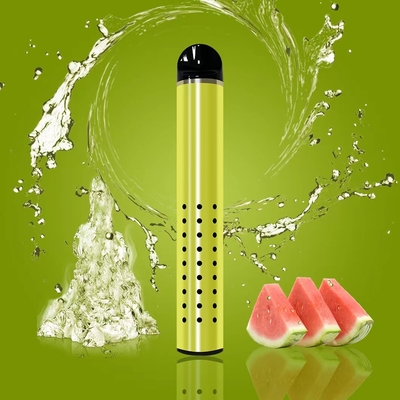 Round 1200 Puffs E Cig Vape Pen Stick Disposable Stainless Steel