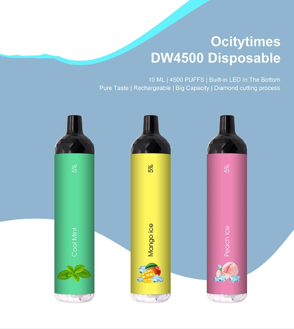 14 Flavors 50mg Vapor Disposable Vape 4500 Puffs 10ml E Liquid Rechargeable