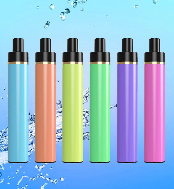 Round 850mAh Stainless Steel Disposable Vape Pen / 2000 Puffs Electronic Cigarette