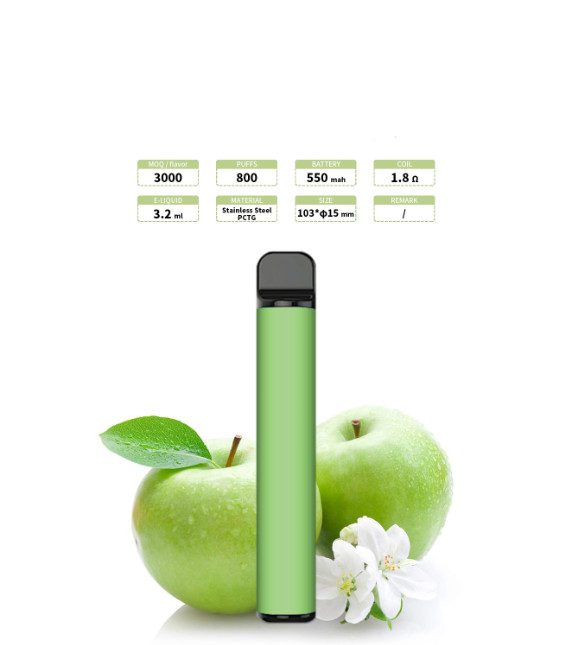 OEM 800 Puffs Vapor Disposable Vape 550mah Battery 1.8 Ohm Coil