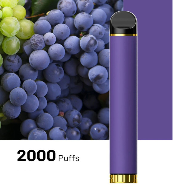 Cotton Coil Vapor Disposable Vape 850mah 2000 Puffs E Cigarette Customized